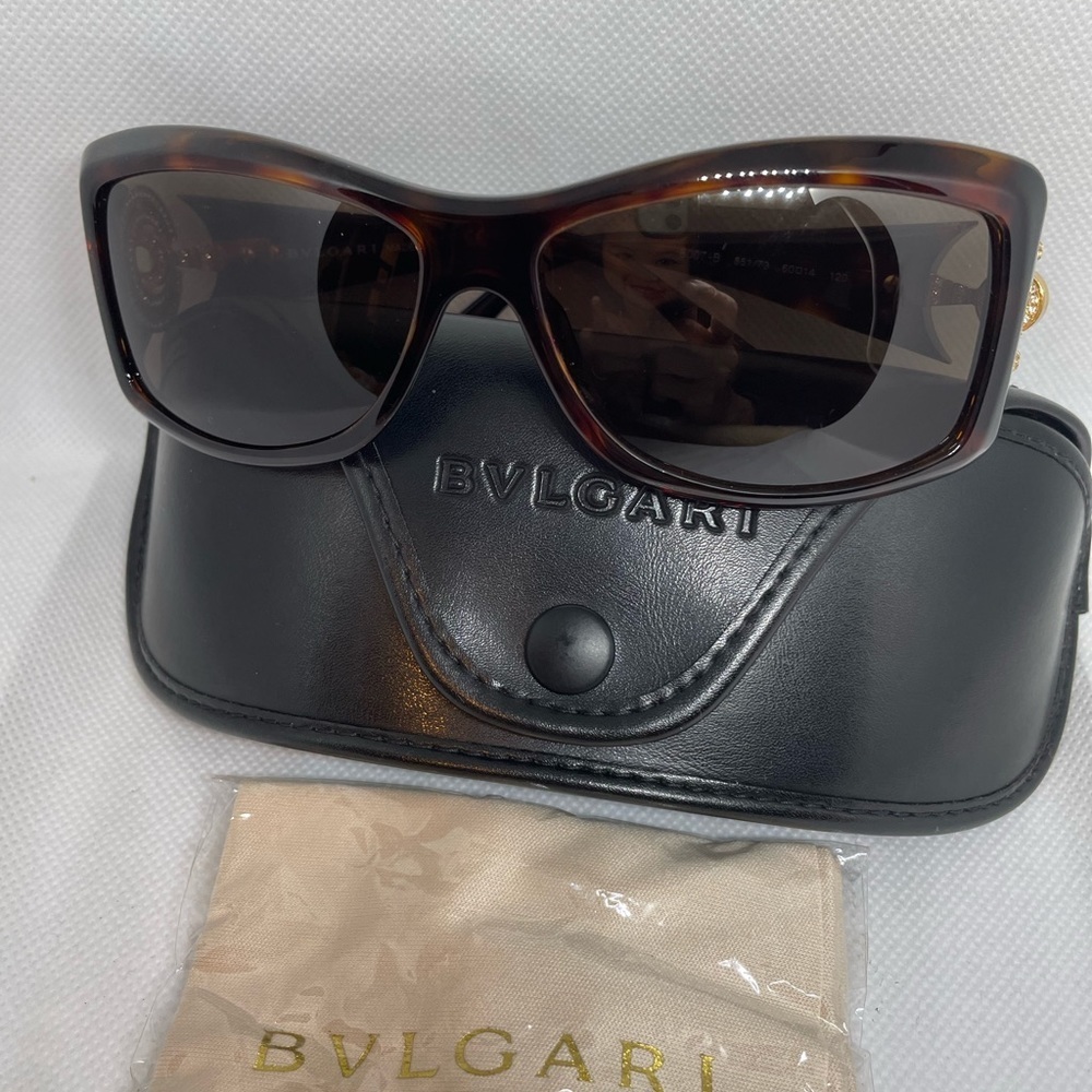 Bulgarian Women’s Swarovski Crystal Sunglasses 8097-B 851/73 Made In Italy